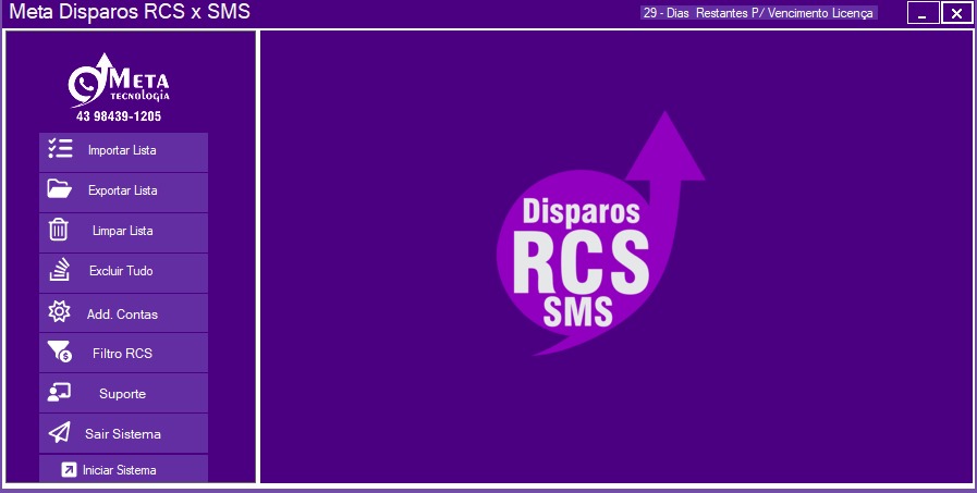 Sistema Meta Disparos RCS x SMS